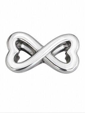 Jcm Stainless Steel Eternity Heart Valentine's Slider Charm